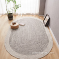 Tapis de forme ovale tressé en polypropylène tapis de tapis